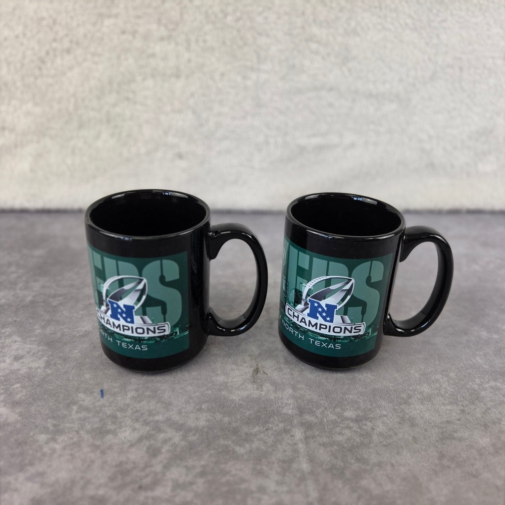 Green Bay Packers Super Bowl XLV Champions Mug Set Black Ceramic NFL 2-Piece